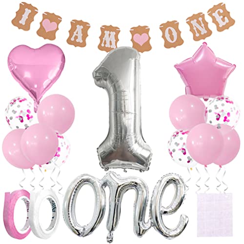 Guoguonb 1. Geburtstag Dekoration Set Rosa I AM ONE Baner 40 Zoll Zahl 1 Luftballon Große One Ballon Latexballon für Deko Junge Mädchen Geburtstag Party First Birthday Dekorationen Guoguonb 1. Geburtstag Dekoration Set Rosa I AM ONE Baner 40 Zoll Zahl 1 Luftballon Große One Ballon Latexballon für Deko Junge Mädchen Geburtstag Party First Birthday Dekorationen von Guoguonb