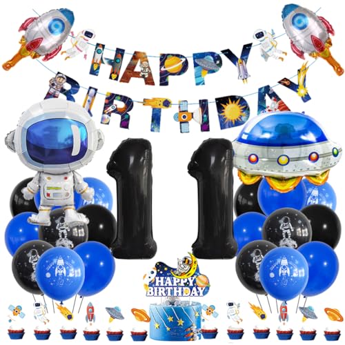 Guoguonb 11 Jahre Weltraum Geburtstag Deko Schwarz 11. Geburtstag Astronauten Raketen Zahlenballon 11 Folienballon Bedruckte Ballons Banner Tortendekoration für Kindergeburtstag Partyset Dekoration Guoguonb 11 Jahre Weltraum Geburtstag Deko Schwarz 11. Geburtstag Astronauten Raketen Zahlenballon 11 Folienballon Bedruckte Ballons Banner Tortendekoration für Kindergeburtstag Partyset Dekoration von Guoguonb