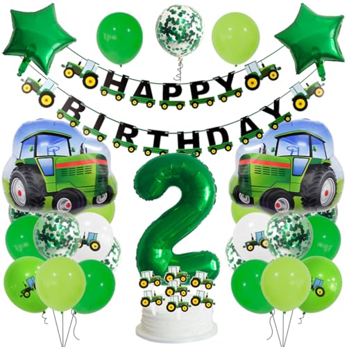 Guoguonb 2 Jahre Traktor Geburtstag Deko Grün 2. Geburtstag Junge Trecker Zahlenballon 2 Folienballon Bedruckte Ballons Banner Tortendekoration für Kindergeburtstag Partyset Dekoration Guoguonb 2 Jahre Traktor Geburtstag Deko Grün 2. Geburtstag Junge Trecker Zahlenballon 2 Folienballon Bedruckte Ballons Banner Tortendekoration für Kindergeburtstag Partyset Dekoration von Guoguonb