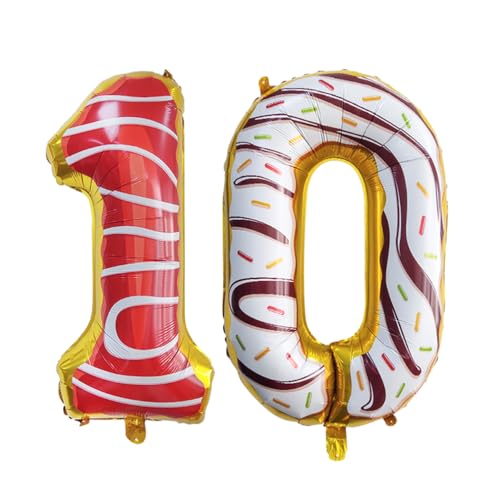 Guoguonb 32 Zoll Zahl 10. Geburtstag Deko Riesen Aufblasbar Helium Folienballon Nummer 10 Luftballons Krapfen Donut Ballon für Gedenktag Geburtstag Dekoration Guoguonb 32 Zoll Zahl 10. Geburtstag Deko Riesen Aufblasbar Helium Folienballon Nummer 10 Luftballons Krapfen Donut Ballon für Gedenktag Geburtstag Dekoration von Guoguonb