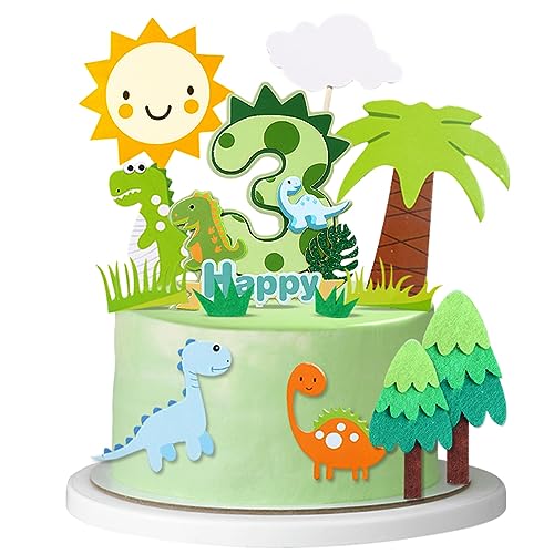 Guoguonb 3th Happy Birthday Dinosaurier Tortendeko 3 Jahre Grüner Dschungel Kuchendeko Thema Dinosaurier Cake Topper für Kinder Party Geburtstag Deko Muffin Backen Kuchenaufsätze Guoguonb 3th Happy Birthday Dinosaurier Tortendeko 3 Jahre Grüner Dschungel Kuchendeko Thema Dinosaurier Cake Topper für Kinder Party Geburtstag Deko Muffin Backen Kuchenaufsätze von Guoguonb