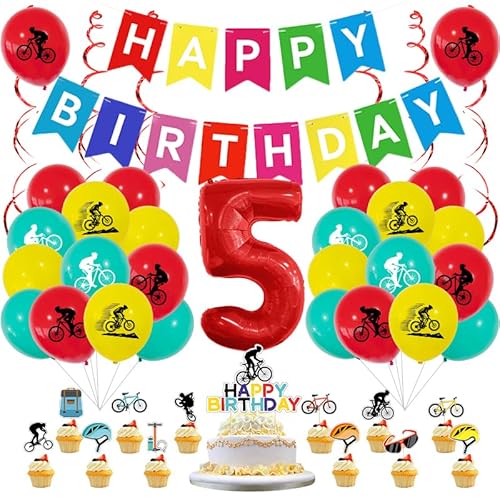 Guoguonb 5 Jahre Fahrrad Deko Zahlenballon 5 Folienballon Fahrrad Druck Ballon Fahrt Themen Cupcake Tortendekoration Happy Birthday Banner für Kinder Fahrrad Thema Party Dekorationen Guoguonb 5 Jahre Fahrrad Deko Zahlenballon 5 Folienballon Fahrrad Druck Ballon Fahrt Themen Cupcake Tortendekoration Happy Birthday Banner für Kinder Fahrrad Thema Party Dekorationen von Guoguonb