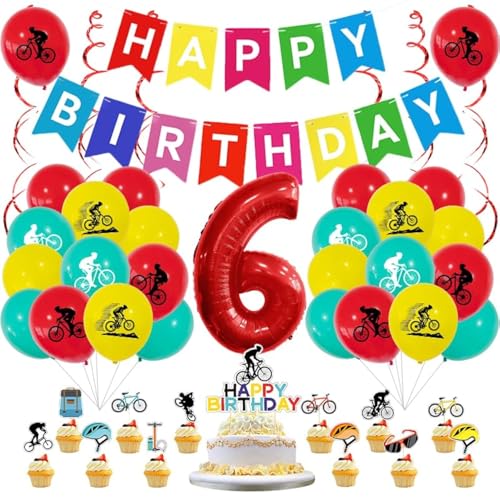 Guoguonb 6 Jahre Fahrrad Deko Zahlenballon 6 Folienballon Fahrrad Druck Ballon Fahrt Themen Cupcake Tortendekoration Happy Birthday Banner für Kinder Fahrrad Thema Party Dekorationen Guoguonb 6 Jahre Fahrrad Deko Zahlenballon 6 Folienballon Fahrrad Druck Ballon Fahrt Themen Cupcake Tortendekoration Happy Birthday Banner für Kinder Fahrrad Thema Party Dekorationen von Guoguonb