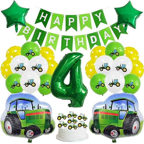 Guoguonb Grün 4 Jahre Traktor Geburtstag Deko Happy Birthday Banner Zahlenballon 4 Folienballon Bedruckte Ballons Traktor Tortendekoration für Kindergeburtstag Partyset Dekoration Guoguonb Grün 4 Jahre Traktor Geburtstag Deko Happy Birthday Banner Zahlenballon 4 Folienballon Bedruckte Ballons Traktor Tortendekoration für Kindergeburtstag Partyset Dekoration von Guoguonb