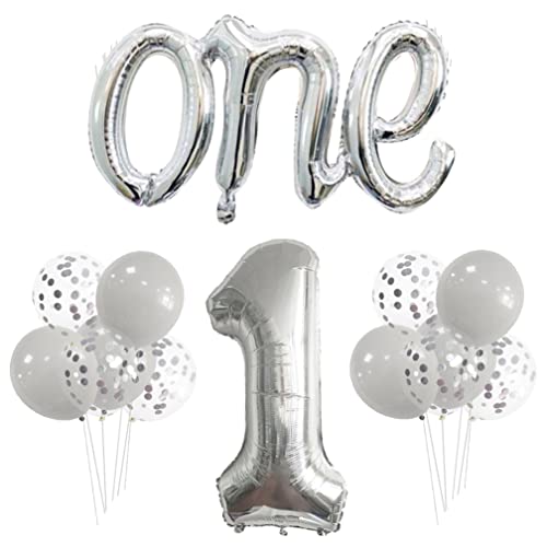 Guoguonb Silber 1. Geburtstag Dekoration Set 40 Zoll Zahl 1 Luftballon Große One Ballon Latexballon für Deko Junge Mädchen Geburtstag Party First Birthday Dekorationen Guoguonb Silber 1. Geburtstag Dekoration Set 40 Zoll Zahl 1 Luftballon Große One Ballon Latexballon für Deko Junge Mädchen Geburtstag Party First Birthday Dekorationen von Guoguonb