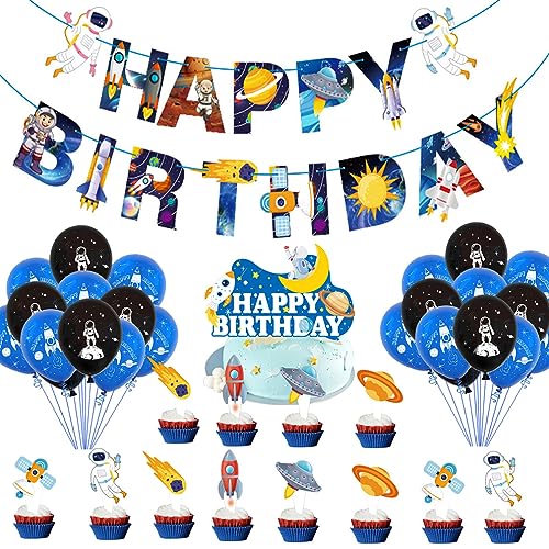 Guoguonb Weltraum Geburtstag Party Deko Astronauten Raketen Folienballon Luftballons Space theme Cupcake Topper Tortendekoration Happy Birthday Banner für Geburtstagsdeko Jungen Birthday Decorations Guoguonb Weltraum Geburtstag Party Deko Astronauten Raketen Folienballon Luftballons Space theme Cupcake Topper Tortendekoration Happy Birthday Banner für Geburtstagsdeko Jungen Birthday Decorations von Guoguonb