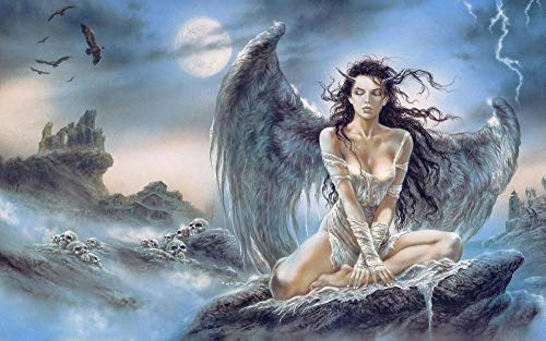 Decorsy Puzzle 1000 Teile Erwachsene Kinde Spaß Lernspielzeug Geschenke Poster Fantasy Girl Gothic Dragon von Guoml