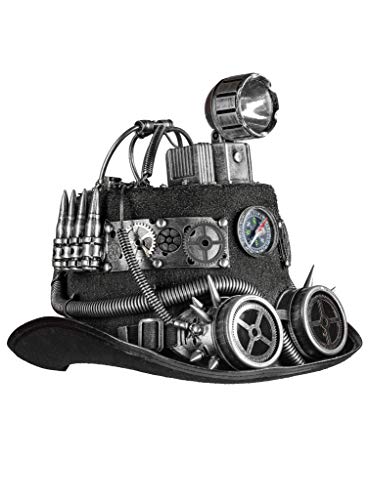 MW Luftpirat Zylinder Steampunk Hut mit funktionaler Lampe von Guoml