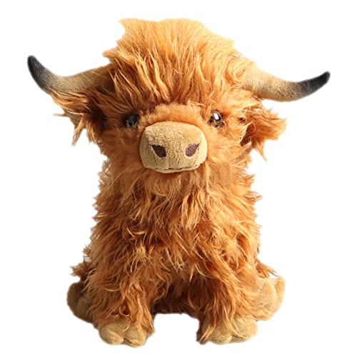Mineatig Highland Cow Plüschtier, 28 cm Kuscheltier, Realistischer Kuhplüsch, Scottish Highland Cow Plüsch Stofftier Mineatig Highland Cow Plüschtier, 28 cm Kuscheltier, Realistischer Kuhplüsch, Scottish Highland Cow Plüsch Stofftier von Guoml
