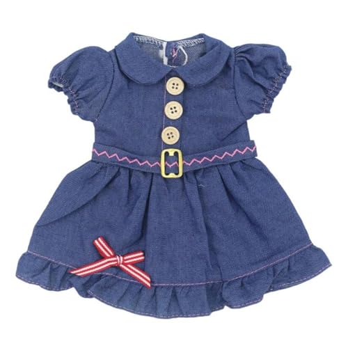 NIXNUT Puppenkleidung Jeanskleid Sommer-Outfit für American Girl Puppe 45,7 cm von Guoml