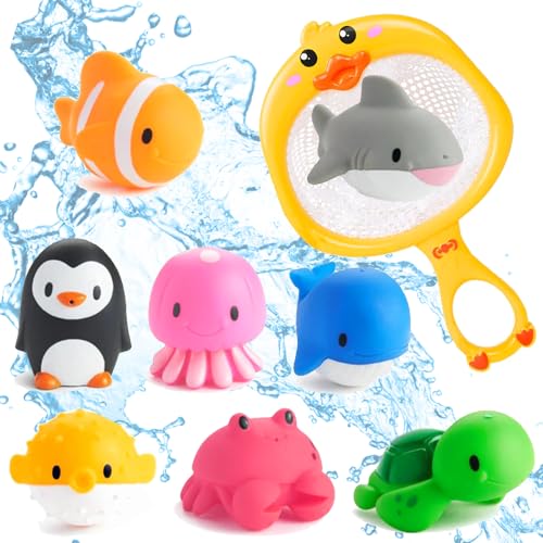Guopai Badespielzeug Baby ab 1 2 3 4 Jahre – Badewannenspielzeug & Wasserspielzeug Kinder – 9 Stück schimmelfrei & porenfrei – Sicheres Baby Badespielzeug für Pool, Badewanne, Strand Guopai Badespielzeug Baby ab 1 2 3 4 Jahre – Badewannenspielzeug & Wasserspielzeug Kinder – 9 Stück schimmelfrei & porenfrei – Sicheres Baby Badespielzeug für Pool, Badewanne, Strand von Guopai