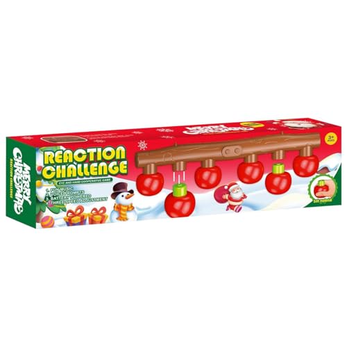 Guopai Fangstäbe Reaktionsspiel – Drop Sticks Game Apfel Design ABS, Weihnachts Reflex Training Fangspiel für Kinder & Erwachsene, Tragbares Reaktionstraining Koordinationsspiel ab 3 Jahren von Guopai