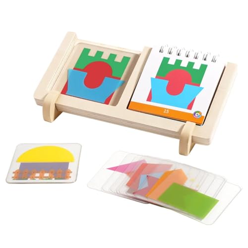 Guopai Montessori Lernspiel ab 3 Jahren, Kinder Logikspiel Puzzle Haus Design, 60 Herausforderungen, räumliches Denken, Geometrie Formen Stapelspiel, pädagogisches Spielzeug Jungen Mädchen Guopai Montessori Lernspiel ab 3 Jahren, Kinder Logikspiel Puzzle Haus Design, 60 Herausforderungen, räumliches Denken, Geometrie Formen Stapelspiel, pädagogisches Spielzeug Jungen Mädchen von Guopai