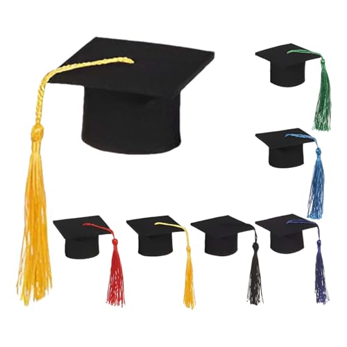 Gupcaqosjw Abschlusshut Toper Kit, Grad Hat Decorations Kit - 7x Abschluss Cupcake Topper mit Quasten | Miniaturhut für Kindergarten für Diplom -Zeremonie College Gupcaqosjw Abschlusshut Toper Kit, Grad Hat Decorations Kit - 7x Abschluss Cupcake Topper mit Quasten | Miniaturhut für Kindergarten für Diplom -Zeremonie College von Gupcaqosjw