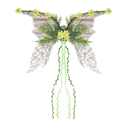 Gupcaqosjw Feenflügel für Mädchen,Glitzernde Flügel Kostüm | Für Halloween Fasching Weihnachten Bühnenauftritte Cosplay von Gupcaqosjw