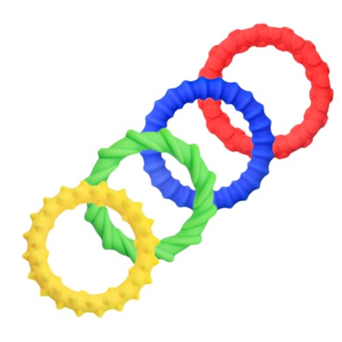 Gupcaqosjw Fidget Armband Spielzeug | Handgelenk Armbänder Sensory Spielzeug für Kinder | 4 Stück zur emotionalen Beruhigung Silikon Armbänder | Tragbar für Klassenzimmer Wohnheim Zuhause Reisen von Gupcaqosjw