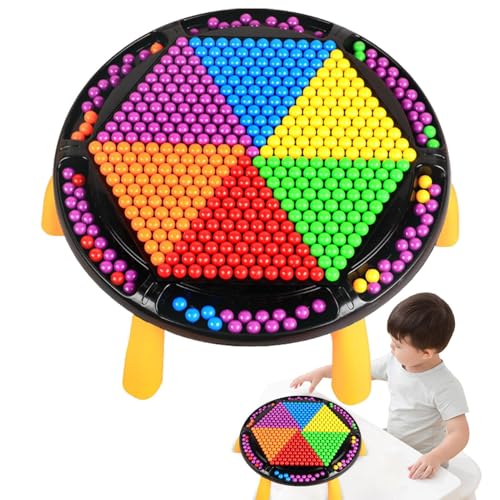 Gupcaqosjw Intellektuelles Schachbrett, Regenbogenperlenspiel,Familienfeierspiele - Eltern-Kind interaktiver Regenbogenball-Eliminierung Spielzeug für Geburtstage Urlaub Weihnachten von Gupcaqosjw