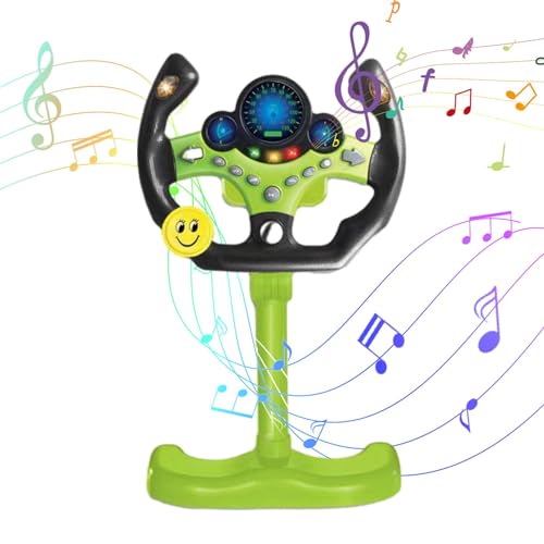 Gupcaqosjw Kinder Lenkrad Spielzeug | Lenkrad Spielzeug Für Auto | 360° Rotation Simulierter Tragbarer Controller Mit Klang Und Musik Lenkrad Spielzeug Für Auto, Für Ju-ngen Und Mädchen, Green Gupcaqosjw Kinder Lenkrad Spielzeug | Lenkrad Spielzeug Für Auto | 360° Rotation Simulierter Tragbarer Controller Mit Klang Und Musik Lenkrad Spielzeug Für Auto, Für Ju-ngen Und Mädchen, Green von Gupcaqosjw