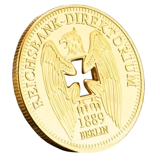 Gupcaqosjw Münzen Kollektor | Reichsbank-Direktorium Münze,Hohle Goldplattierte Deko Für Männer Zuhause Bücherregale Schreibtische Nachttische Gupcaqosjw Münzen Kollektor | Reichsbank-Direktorium Münze,Hohle Goldplattierte Deko Für Männer Zuhause Bücherregale Schreibtische Nachttische von Gupcaqosjw