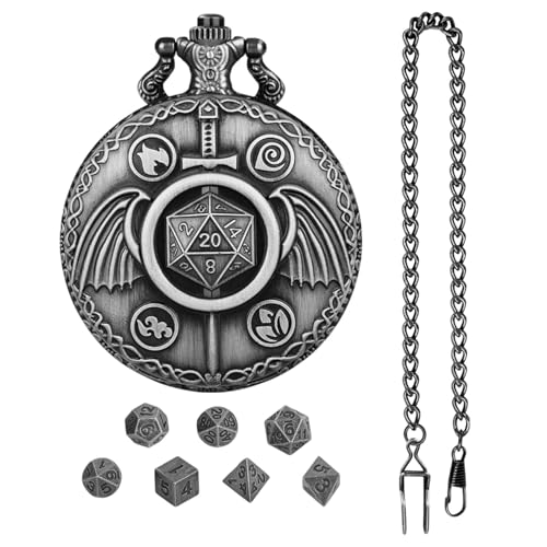 Gupcaqosjw Rollenspielwürfel, polyedrisches Metallwürfelset | Lustige Vintage Würfel Steampunk Brettspiele | Exquisites Würfelset im Retro-Stil zum Spielen von Würfeln für Partys und Picknicks Gupcaqosjw Rollenspielwürfel, polyedrisches Metallwürfelset | Lustige Vintage Würfel Steampunk Brettspiele | Exquisites Würfelset im Retro-Stil zum Spielen von Würfeln für Partys und Picknicks von Gupcaqosjw
