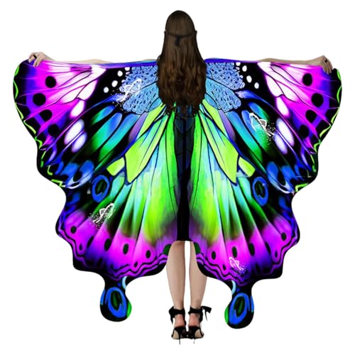 Gupcaqosjw Schmetterlingskostüm | Schmetterlingsumhang Halloween Verkleidung | Halloween Kostüm Cosplay Umhang für Rollenspiel Maskerade Party Bühnenauftritt von Gupcaqosjw