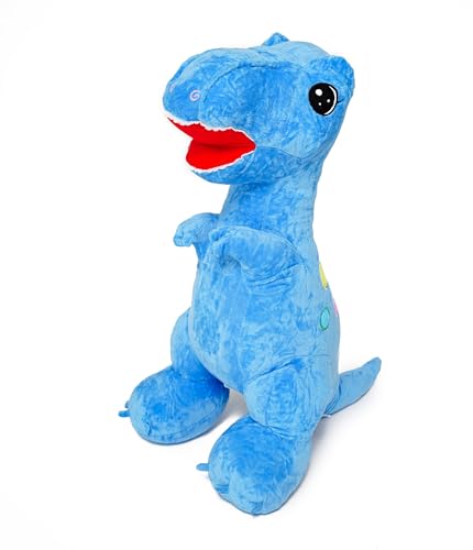 Gustaw Dino EDI Kuscheltier Groß XXL, Dinosaurier Gross Plüschtier Spielzeug Stofftier Plüschtier Dekoration, Kinder, XXL Dino EDI Tyrannosaurus Plüschsaurier (blau, 110cm) von Gustaw