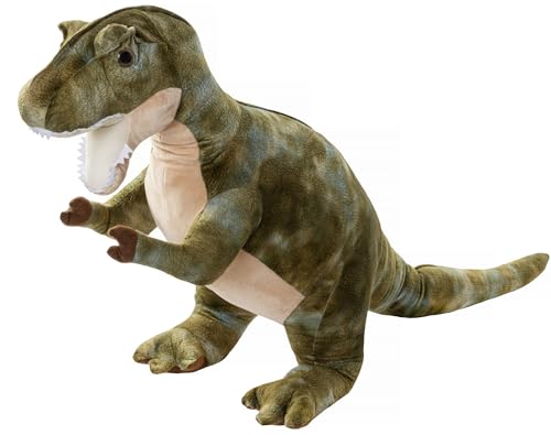 Gustaw Dino Norman Kuscheltier Groß XXL, Dinosaurier Gross Plüschtier Spielzeug Stofftier Plüschtier Dekoration, Kinder, Baby - XXL Dino Tyrannosaurus Plüschsaurier (Grun, 80cm) von Gustaw