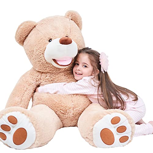 Gustaw Teddybär Groß XXL Amigo - Plüschbär, Kuschelbär XXL Plüschtier, Spielgefährte und Deko in einem - Stofftier, Plüschtier Kuscheltier Giant Teddy Bear (Beige, 130cm) von Gustaw