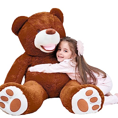 Gustaw Teddybär Groß XXL Amigo - Plüschbär, Kuschelbär XXL Plüschtier, Spielgefährte und Deko in einem - Stofftier, Plüschtier Kuscheltier Giant Teddy Bear (Braun, 130cm) von Gustaw