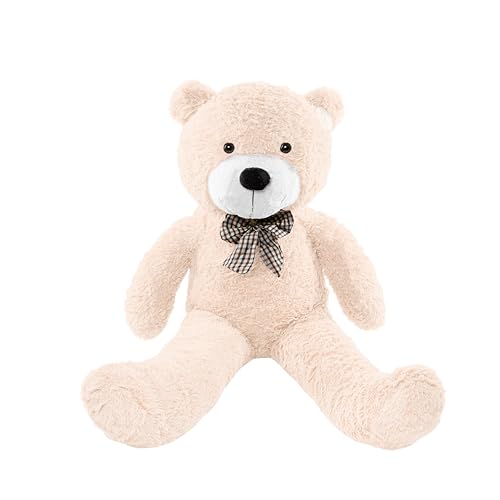Gustaw Teddybär Groß XXL Classico - Plüschbär, Kuschelbär XXL Plüschtier, Spielgefährte und Deko in einem - Stofftier, Plüschtier Kuscheltier Giant Teddy Bear (Aprikose, 130cm) von Gustaw