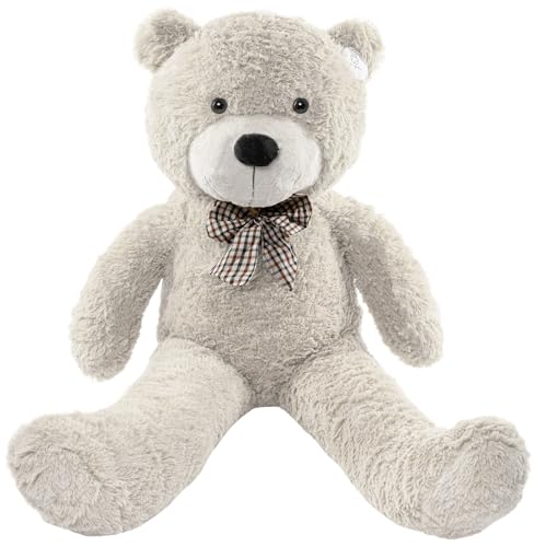 Gustaw Teddybär Groß XXL Classico - Plüschbär, Kuschelbär XXL Plüschtier, Spielgefährte und Deko in einem - Stofftier, Plüschtier Kuscheltier Giant Teddy Bear (Grau, 50cm) von Gustaw