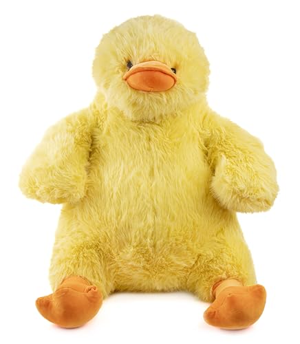 Gustaw Teddybär Groß XXL Ente Grand - Plüschbär, Kuschelbär XXL Plüschtier, Spielgefährte und Deko in einem - Stofftier, Plüschtier Kuscheltier Teddy (Gelb, 75cm) von Gustaw