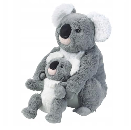 Gustaw Teddybär Groß XXL Koala mit Kind - Plüschbär, Kuschelbär XXL Plüschtier, Spielgefährte und Deko in einem - Stofftier, Plüschtier Kuscheltier Teddy Bear (grau-weiß, 30cm) von Gustaw