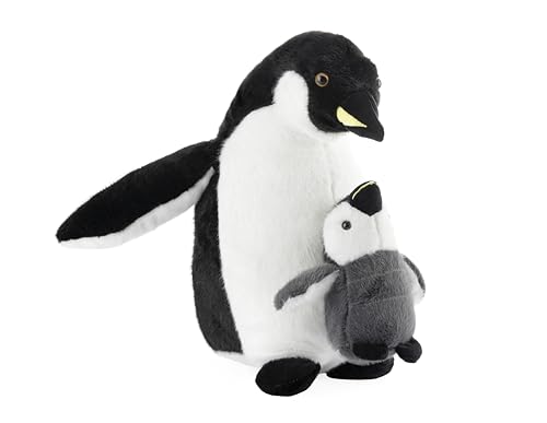 Gustaw Teddybär Groß XXL Pinguin mit Baby - Plüschbär, Kuschelbär XXL Plüschtier, Spielgefährte und Deko in einem - Stofftier, Plüschtier Kuscheltier Teddy (40cm) von Gustaw