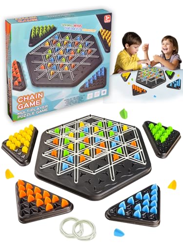 GutSache Triggle Spiel, Triggle Geometrisches Schachspiel, Gummiband Dreieck Brettspiel, Triggle Spiel Schach, Desktop Brettspiel, Urlaubs- oder Geburtstagsgeschenk Game für Erwachsene und Kinder GutSache Triggle Spiel, Triggle Geometrisches Schachspiel, Gummiband Dreieck Brettspiel, Triggle Spiel Schach, Desktop Brettspiel, Urlaubs- oder Geburtstagsgeschenk Game für Erwachsene und Kinder von GutSache
