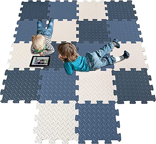 Gutsbox 18Pcs Puzzlematte Baby Kinderspielteppich Spielmatte Schaumstoffmatte Kinderteppich Bodenschutzmatte für Baby Kinder, 30x30x1,2 cm, 1,6m², Trainingsmatten Yogamatten von Gutsbox