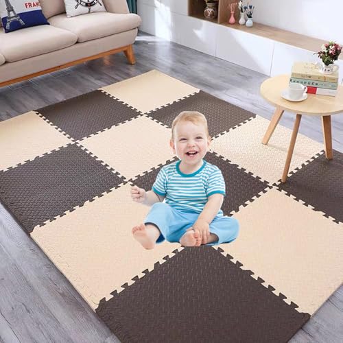 Gutsbox 18Pcs Puzzlematte Baby Kinderspielteppich Spielmatte Schaumstoffmatte Kinderteppich Bodenschutzmatte für Baby Kinder, 30x30x1,2 cm, 1,6m², Trainingsmatten Yogamatten Gutsbox 18Pcs Puzzlematte Baby Kinderspielteppich Spielmatte Schaumstoffmatte Kinderteppich Bodenschutzmatte für Baby Kinder, 30x30x1,2 cm, 1,6m², Trainingsmatten Yogamatten von Gutsbox
