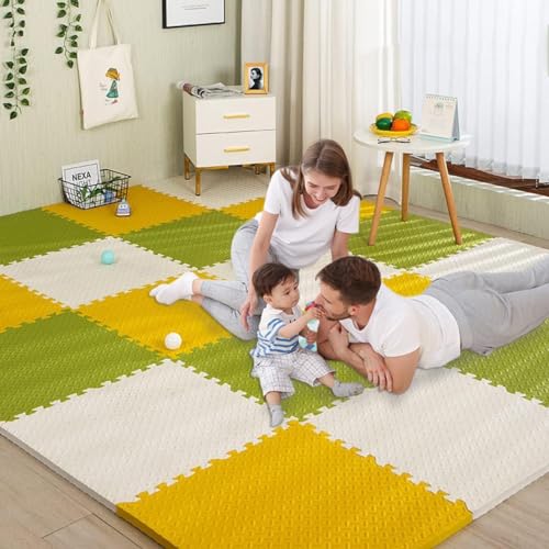 Schaumstoffmatten für Kinder, Puzzle-Spielmatten für den Boden, 30 x 30 x 1,2 cm, rutschfeste, ungiftige Schaumstofffliesen für Kinder, 18 Stück Schaumstoffmatten für Kinder, Puzzle-Spielmatten für den Boden, 30 x 30 x 1,2 cm, rutschfeste, ungiftige Schaumstofffliesen für Kinder, 18 Stück von Gutsbox