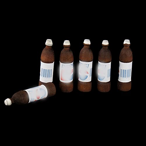 6 STK. Mini Cola Flaschen Miniatur Kaufmannsladen Zubehör Getränke Miniaturküche von Gutshof miniaturen