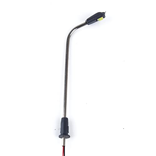 Gutshof miniaturen 10 STK. Spur N Modellbahn Beleuchtung Led Straßenlaternen Peitschenleuchten 4 cm Hoch aus Metall Elektronik für Erwachsene kalt weißes Licht von Gutshof miniaturen
