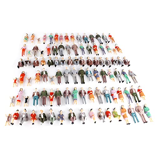 Gutshof miniaturen 100 STK. Maßstab 1:48 Plastik Figuren Spur 0 Modellbau Zubehör Menschen Bemalt von Gutshof miniaturen