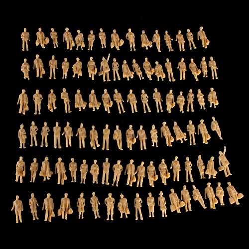 Gutshof miniaturen 100 STK. Modellfiguren 1:87 unbemalte H0 Figuren stehende H0 Zubehör Plastik von Gutshof miniaturen