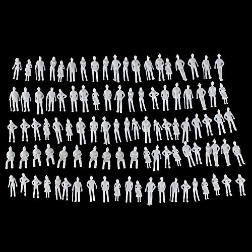 Gutshof miniaturen 100 Stück Spur N Figuren Maßstab 1:160 Figuren stehende sitzende Menschen Weiß von Gutshof miniaturen