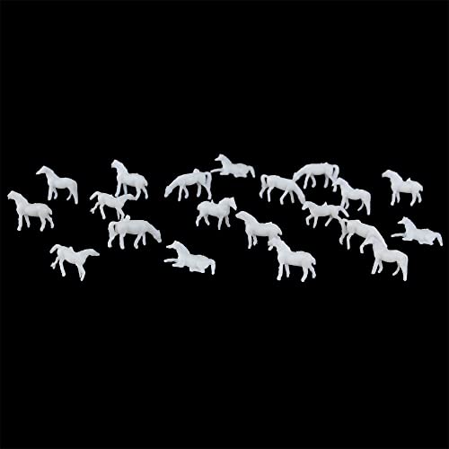 Gutshof miniaturen 20 STK. 1zu160 Spur N Pferde unbemalt Weiß Tiere Figuren 1:160 Bauernhof Farm von Gutshof miniaturen