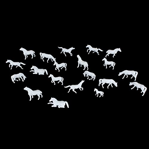 Gutshof miniaturen 20 STK. H0 Pferde Modellbau Tiere Maßstab 1:87 Bauernhof Figuren Zubehör HO von Gutshof miniaturen