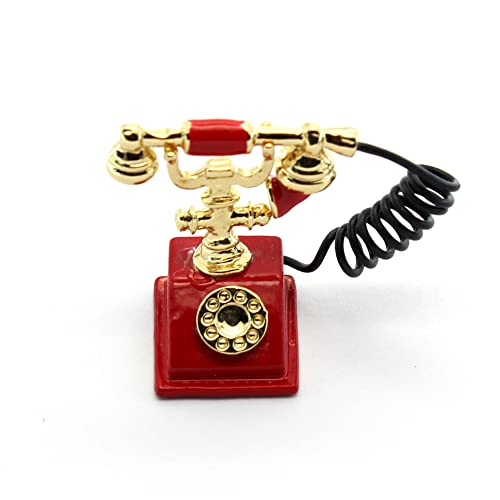 Gutshof miniaturen Masstab 1:12 Mini Telefon Puppenstube Schreibtisch Dekor Klassisches Telefon von Gutshof miniaturen
