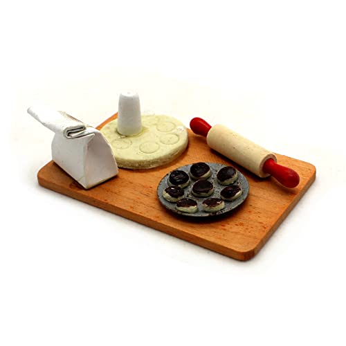 Puppenhaus Miniatur Plätzchen Back Set Küchenzubehör Torte Törtchen Muffin von Gutshof miniaturen