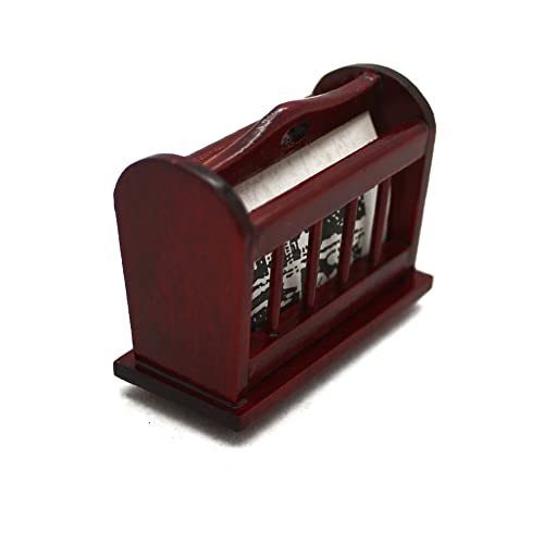 Puppenhaus Miniatur Zeitungsständer Zeitung aus Holz Puppenhaus Möbel 1:12 von Gutshof miniaturen