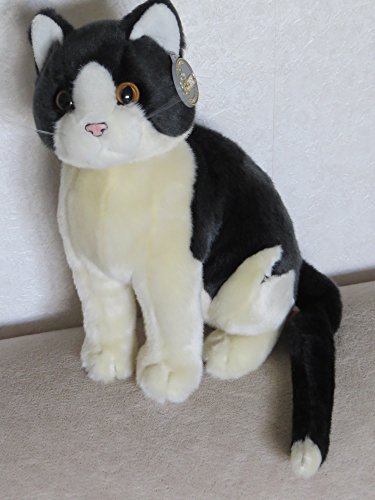 Förster Stofftiere 3480 Katze schwarz/altweiß sitzend 30cm von Guxipony