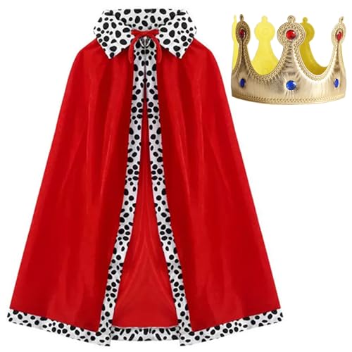 Guyode 2 Stück Der Kleine Prinz Kostüm Komfortabel und Langlebig Enthalten 1 Stück Roter Umhang Mit Weißen Flecken Und 1 Stück Krone König Mode für Jungen und Mädchen Halloween Weihnachten Karneval Guyode 2 Stück Der Kleine Prinz Kostüm Komfortabel und Langlebig Enthalten 1 Stück Roter Umhang Mit Weißen Flecken Und 1 Stück Krone König Mode für Jungen und Mädchen Halloween Weihnachten Karneval von Guyode